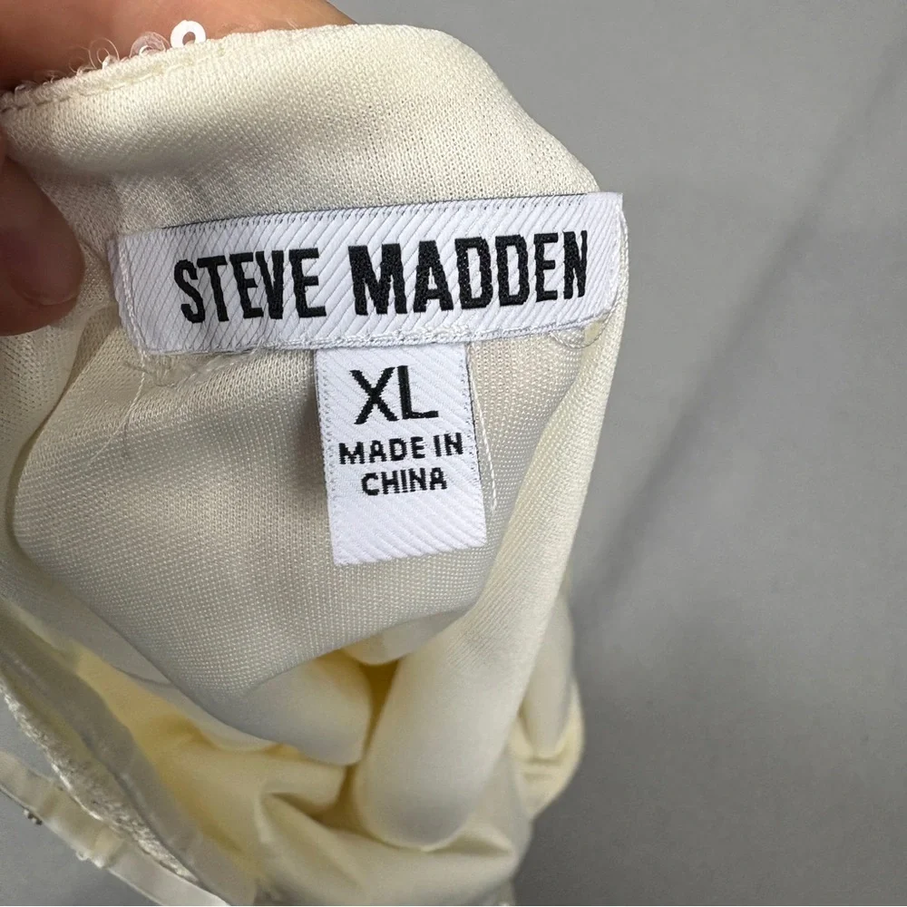 Steve Madden Sparkling Sequin Cream Camisole - Picture 6 of 8